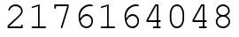 Число 2176164048.