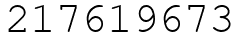 Число 217619673.