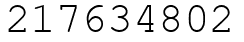 Число 217634802.