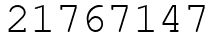 Число 21767147.