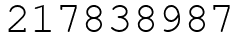 Число 217838987.