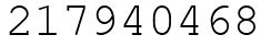 Число 217940468.