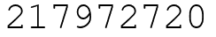 Число 217972720.