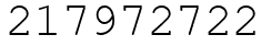 Число 217972722.