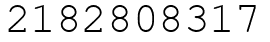 Число 2182808317.