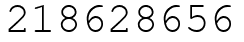 Число 218628656.