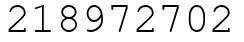 Число 218972702.