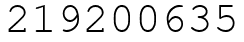 Число 219200635.