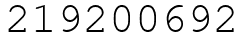 Число 219200692.