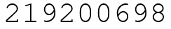 Число 219200698.