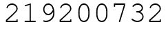 Число 219200732.