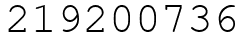 Число 219200736.