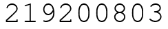 Число 219200803.