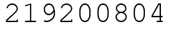 Число 219200804.