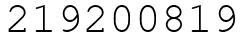Число 219200819.