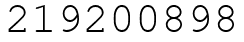 Число 219200898.
