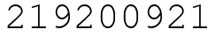 Число 219200921.