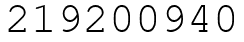 Число 219200940.