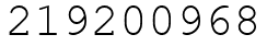 Число 219200968.