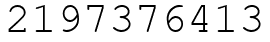 Число 2197376413.