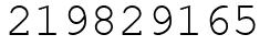 Число 219829165.