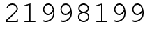 Число 21998199.