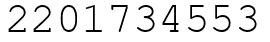 Число 2201734553.