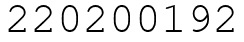 Число 220200192.