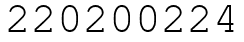 Число 220200224.