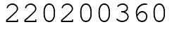 Число 220200360.