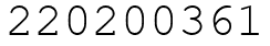Число 220200361.