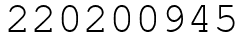Число 220200945.