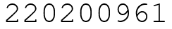 Число 220200961.