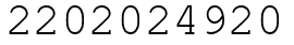 Число 2202024920.