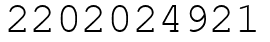 Число 2202024921.