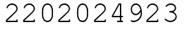 Число 2202024923.