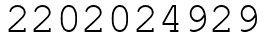 Число 2202024929.