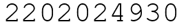 Число 2202024930.