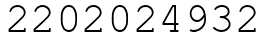 Число 2202024932.