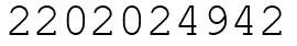 Число 2202024942.