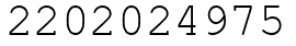 Число 2202024975.