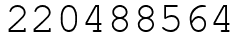 Число 220488564.
