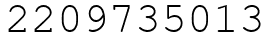 Число 2209735013.