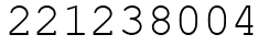 Число 221238004.