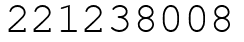 Число 221238008.