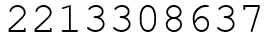 Число 2213308637.