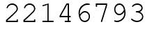 Число 22146793.