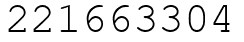Число 221663304.
