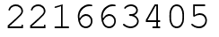 Число 221663405.
