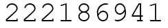 Число 222186941.
